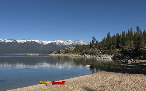 Lake Tahoe kajak beach